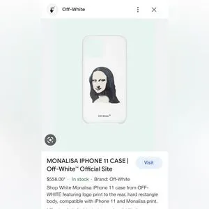 Off-White IPhone 11 PRO Phone Case In White With Monalisa & Off-White™ Logo