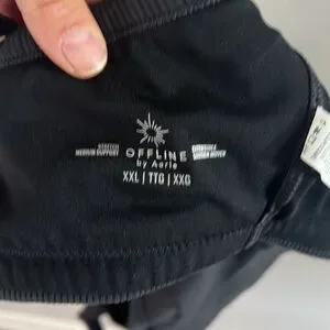 Offline By Aerie Ribbed Square Neck Medium Support Sports Bra