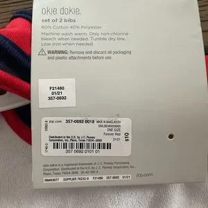 Okie Dokie 2 Pack Bib Set
