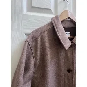 Old Navy New Camel Brown Soft Brushed Loose Fit Utility Shacket Size XL