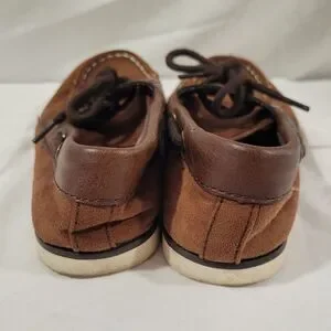 Old Navy Size 12 Faux-Suede Brown Boat Shoes For Boys