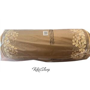 Olive Leaf Embroidered Bolster With Piping 7”x18” -Studio McGee