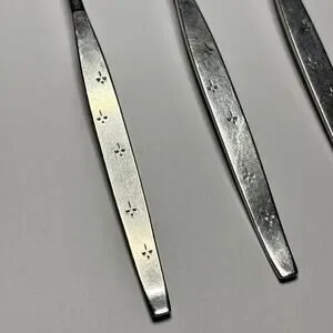 Oneida Community CELEBRITY Stainless 4 Iced Tea Spoons MCM W/ White Stars