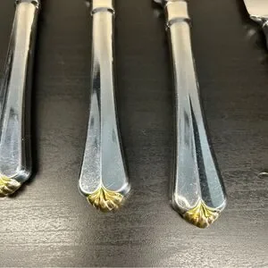 Oneida Golden Juilliard Cube Set Of 5 Dinner Knives Stainless Flatware