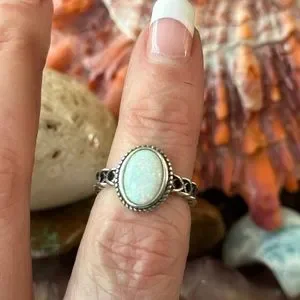 Opal 925 Solid Sterling Silver Ring