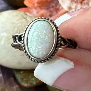 Opal 925 Solid Sterling Silver Ring