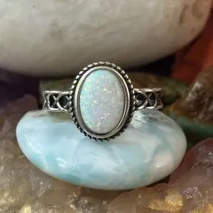 Opal 925 solid sterling silver ring
