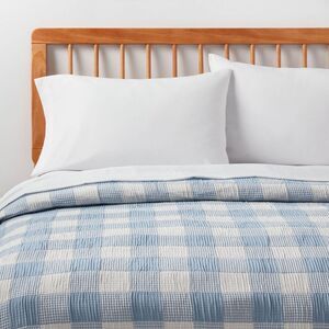 Open Box - Room Essentials - Twin/Twin Extra Long Matelasse Quilt Li Blue