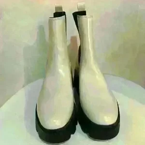 Open Edit Iris Lug Chelsea Boot. Women’s Size 9M. Color: Cream Black