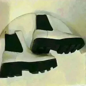 Open Edit Iris Lug Chelsea Boot. Women’s Size 9M. Color: Cream Black