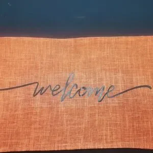 Orange Welcome And Family Pillow Covers