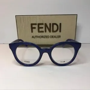 Original New FENDI WOMEN'S FF0198/F 47MM OPTICAL FRAMES IN BLUE