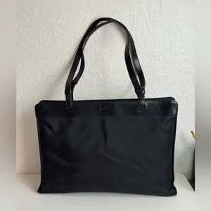 Oroton Nylon Leather Laptop Bag