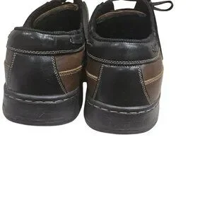 Ortho Feet Mens Leather Deck Shoes Brown & Black Size 14 Wide Width 4E Casual Co
