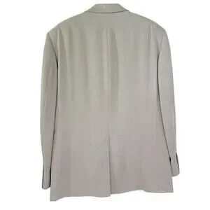 Oscar De La Renta 100% Silk Gray Sport Coat Size 42R