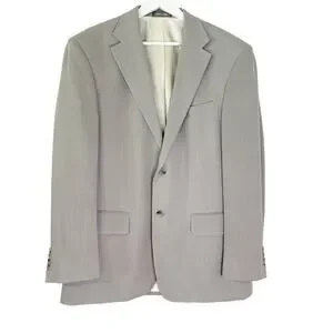Oscar de la Renta 100% Silk Gray Sport Coat Size 42R