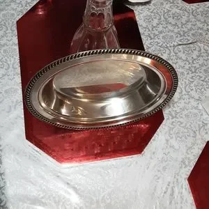 Oval Caserole Silver Plate Vintage