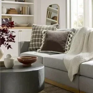 Oversized Woven Plaid Square Throw Pillow-Threshold Designed With Studio McGee