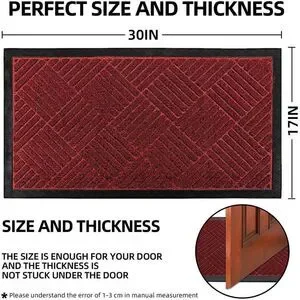 Pack of 2 Heavy Duty Floor Mat Entrance Doormat Rug