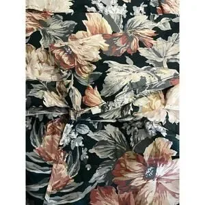 Pair Of Vintage Window Puff Valance Made In USA Cottagecore Floral Shabby Chic