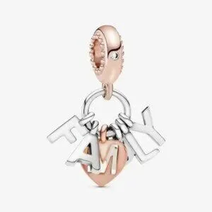 Pandora Family Charm Rose Gold and Silver