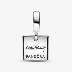 Pandora Keith Haringa X Pandora Walking Heart Double Dangle Charm