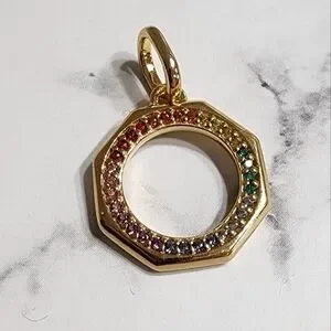 Pandora ME Rainbow Medallion Charm 14k Gold Plating