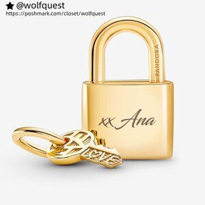 Pandora Padlock & Key Dangle Charm