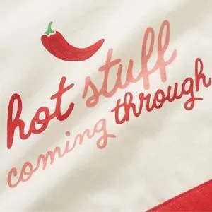 PAPER SOURCE Too Hot to Handle Hot Stuff Coming Through Gift Apron