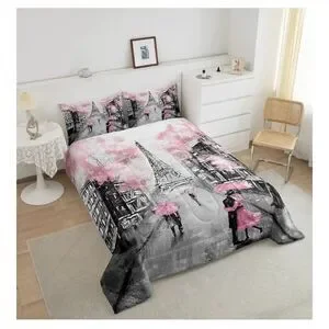 Paris Comforter Set Eiffel Tower Bedding Set Twin