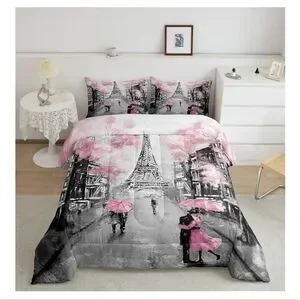 Paris Comforter Set Eiffel Tower Bedding Set Twin