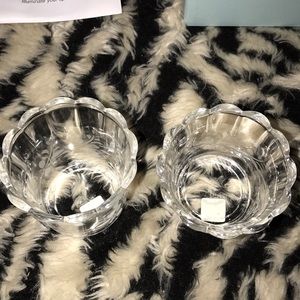 PartyLite Herbal Spring Etched Votive Holder Pair