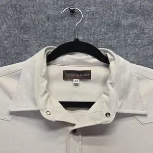 Patrick James Shirt Mens 44 XL Western Metal Snap Long Sleeve Polyester Spandex