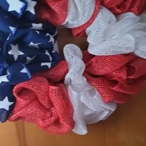 Patriotic Red White And Blue Wreath