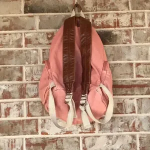 Peach Backpack With Stud Design