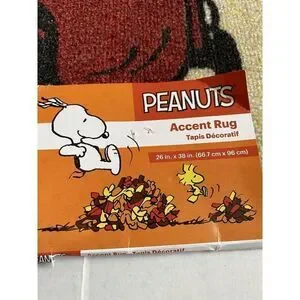 Peanuts Fall Accent Rug Snoopy Woodstock 26X38 LG