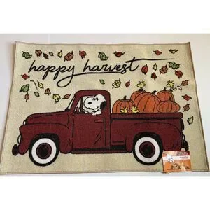 Peanuts Fall Accent Rug Snoopy Woodstock 26X38 LG