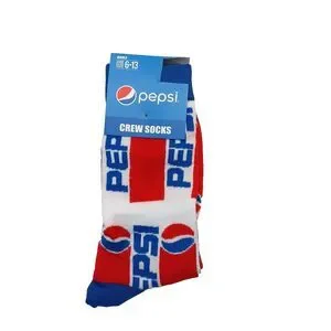 Pepsi Soda Pop Novelty 2 Pair Adult Men Crew Size 6-12 NWT