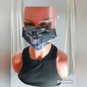 Perry Ellis Unisex Navy Camouflage Face Mask Reusable