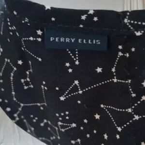 Perry Ellis Unisex Star Print Black Face Mask