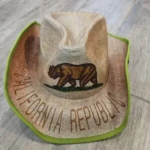Peter Grimm Hat One Size Republic Drifter Brown Straw Western Festival Boho Cali