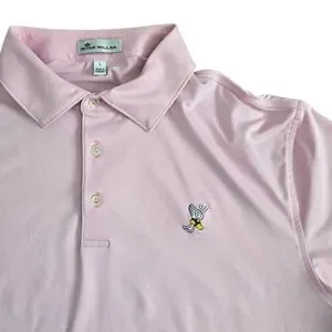 Peter Millar Men's Pink Performance Golf Polo Size Large