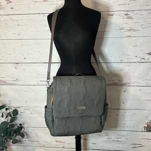 Petunia Pickle Bottom Boxy Gray Diaper Bag Backpack