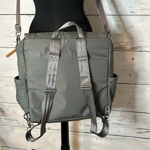 Petunia Pickle Bottom Boxy Gray Diaper Bag Backpack