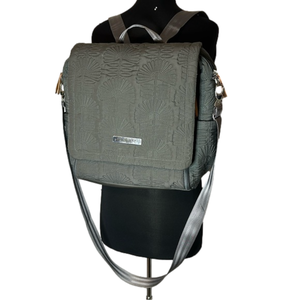 Petunia Pickle Bottom Boxy Gray Diaper Bag Backpack