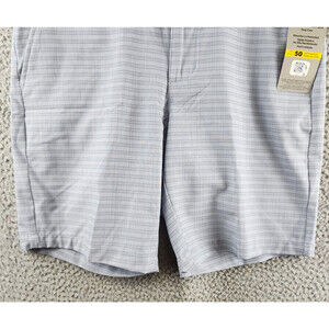 PGA TOUR Striped 8" Golf Shorts Men's 30 Tradewinds Pocket Button Zip Closure