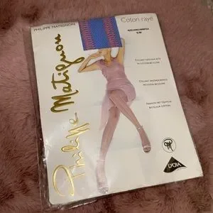 Philippe Matignon Fashion Net Tights In Bicolor Cotton