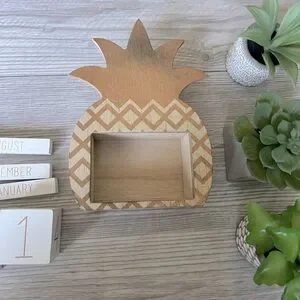 PINEAPPLE Desk Daily Wooden Block Calendar
