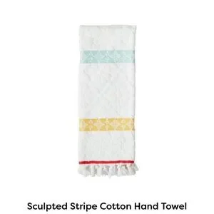 Pioneer Woman Sculpted Stripe Hand Towel Only - set of 2 pcs