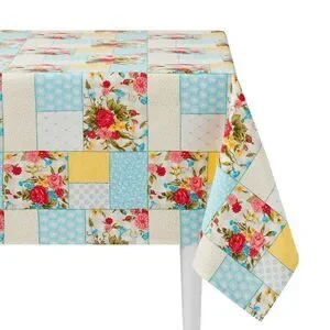 Pioneer Woman Sweet Rose Patchwork Tablecloth Country Floral 60" x 102" Gift NEW